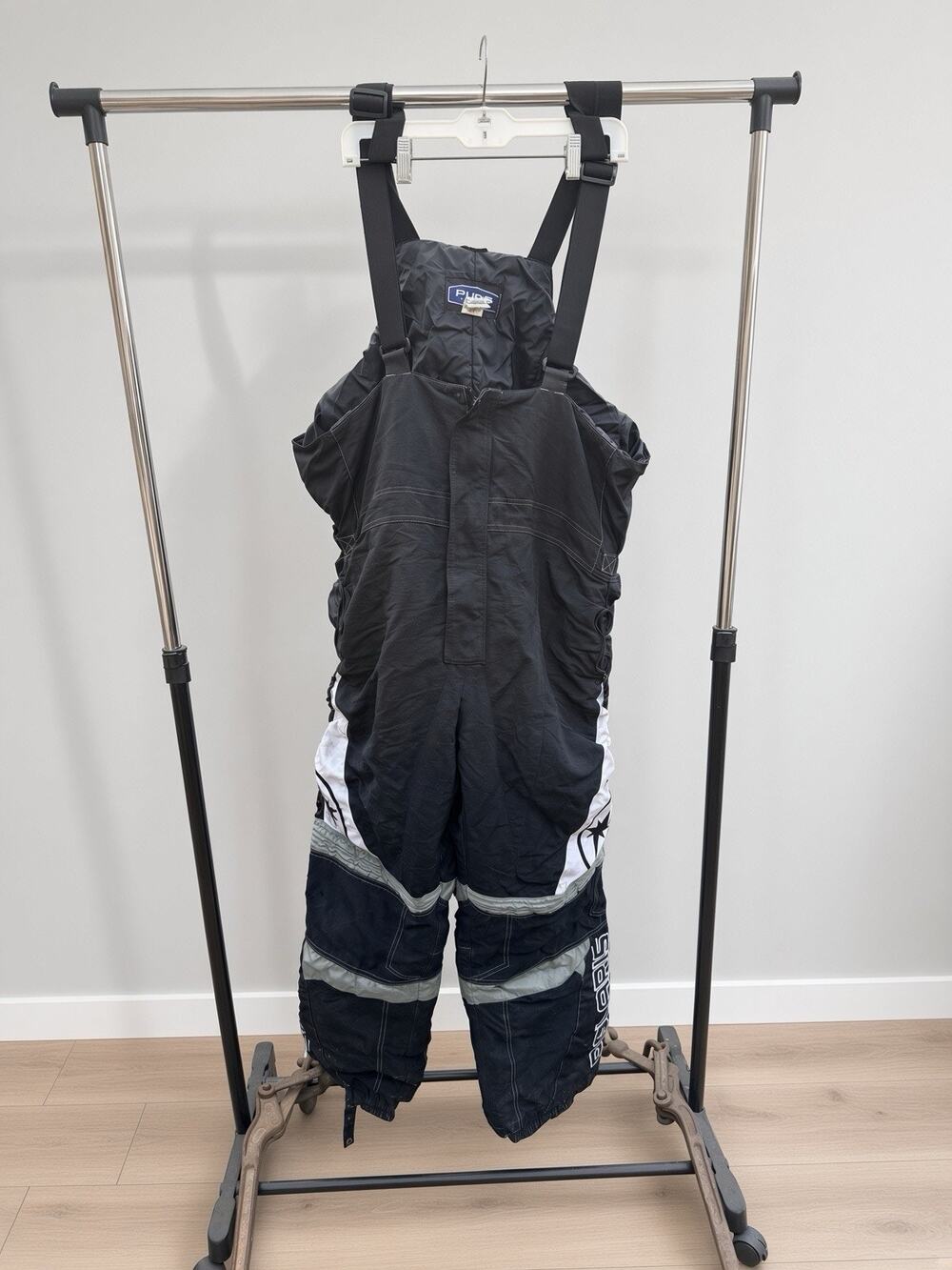 Polaris Black Snow Bib Overalls Pants Adult XXL Star Logo Suspenders Snowmobile